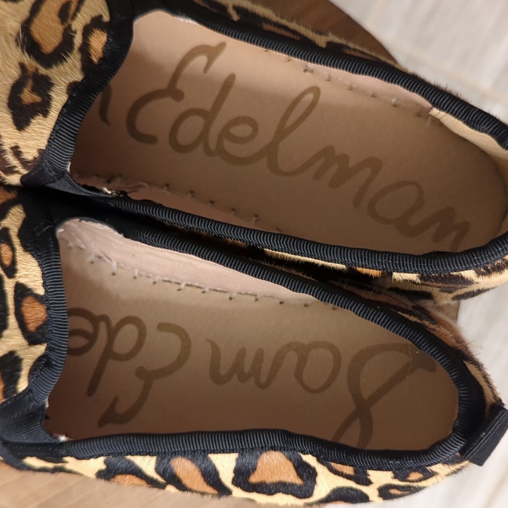 Sam Eldeman Carrin Leopard Print Platform Espadri… - image 6